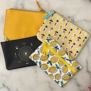 Saks Fifth Avenue Leather Bag & Fun Ipsy Iconic Print Bags • 4 Available • NWOT